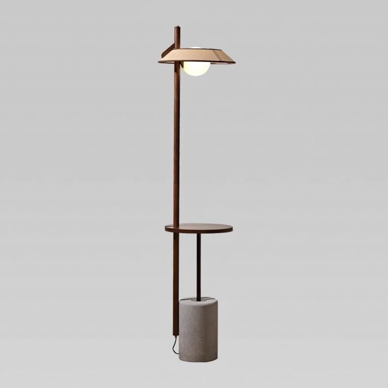 Mirz Minimalistische Stehleuchte aus Walnuss-Holz
