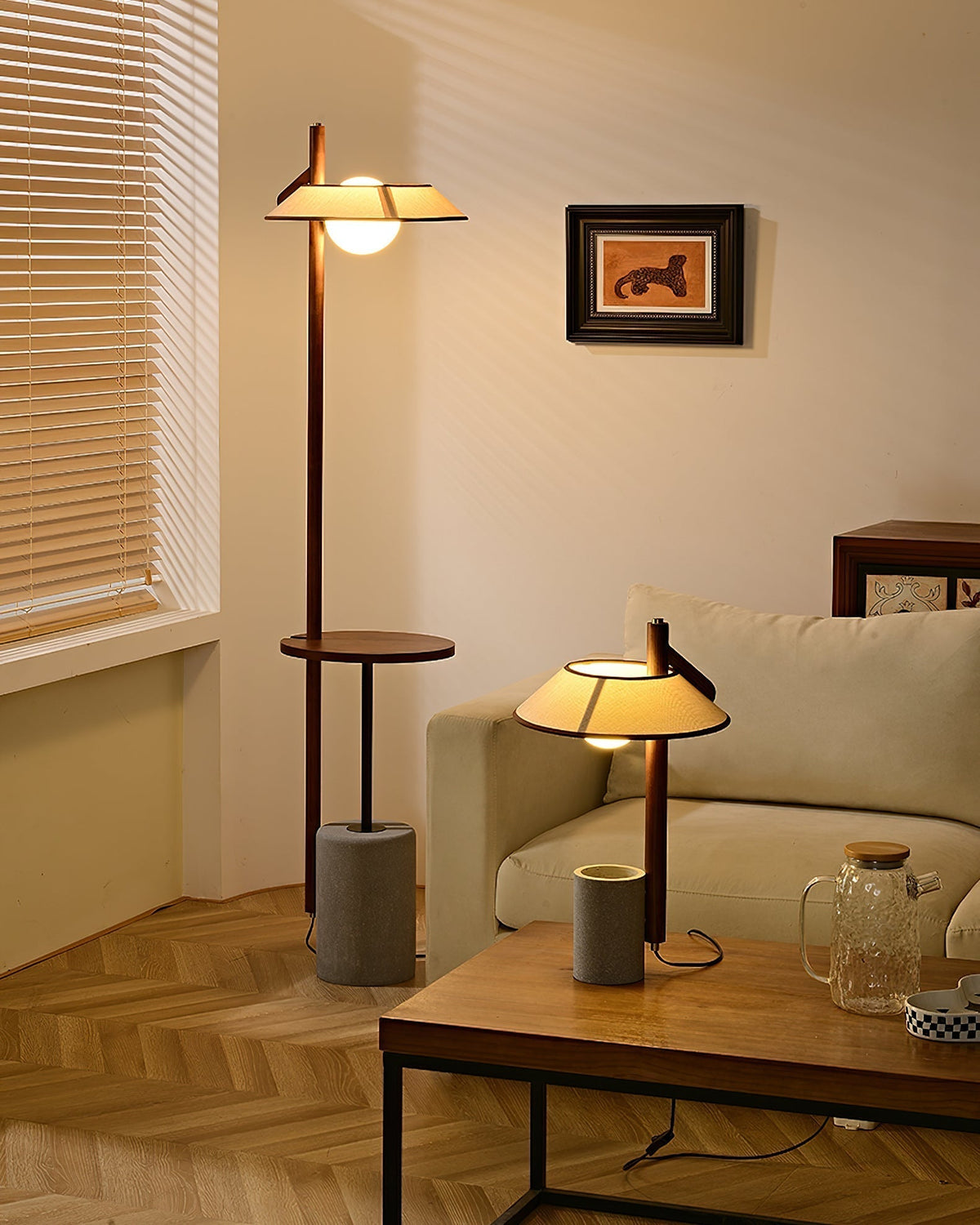 Damon Minimalistische Tischlampe aus Holz