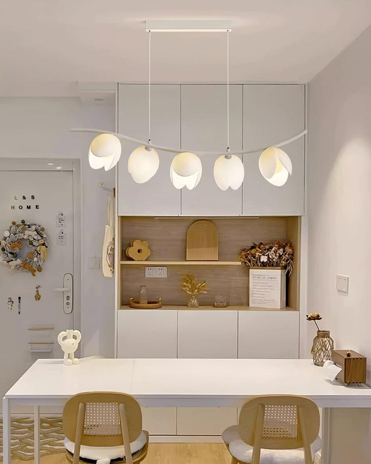 Pistachio Elegance zeitgenössische Kunst-Pendelleuchte