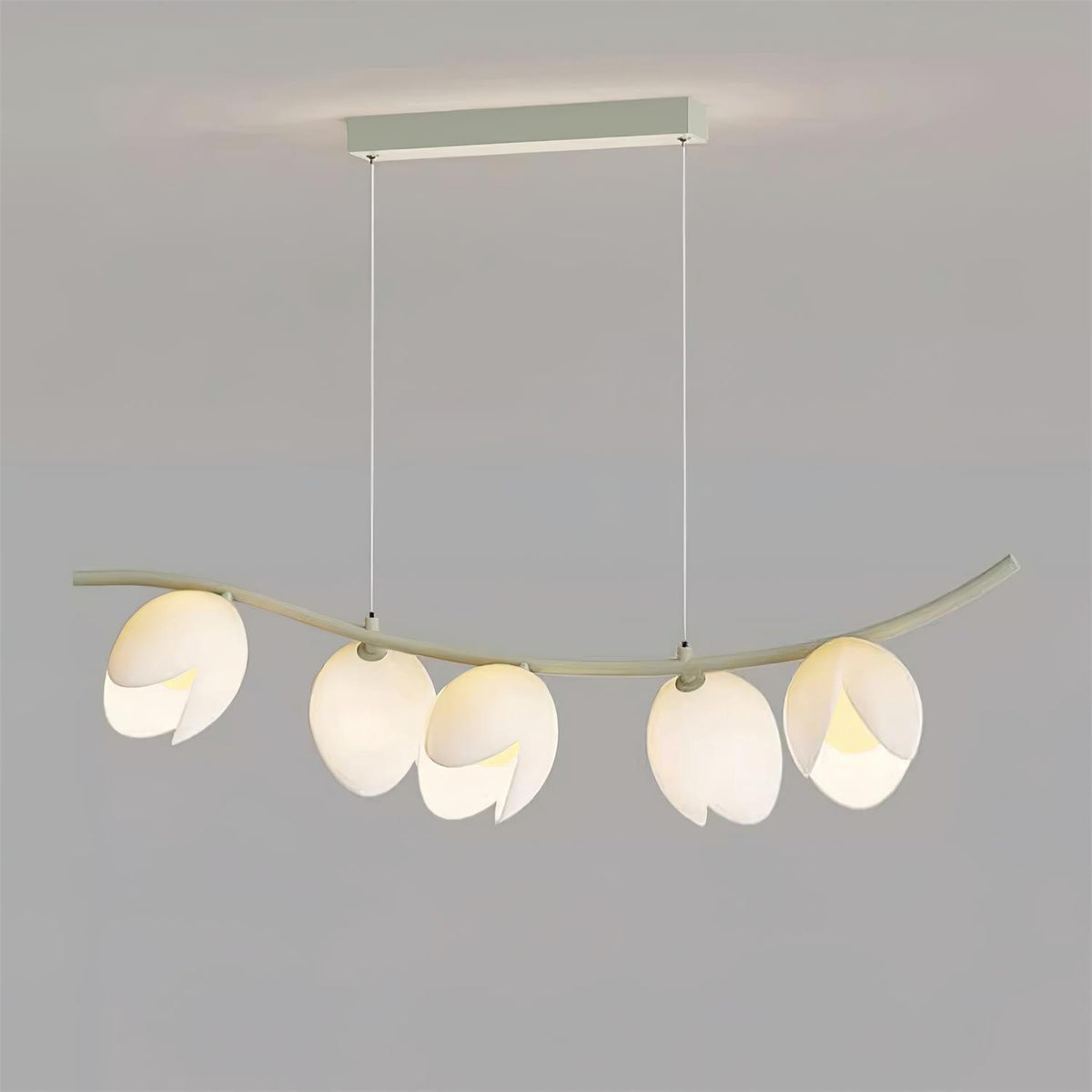 Pistachio Elegance zeitgenössische Kunst-Pendelleuchte