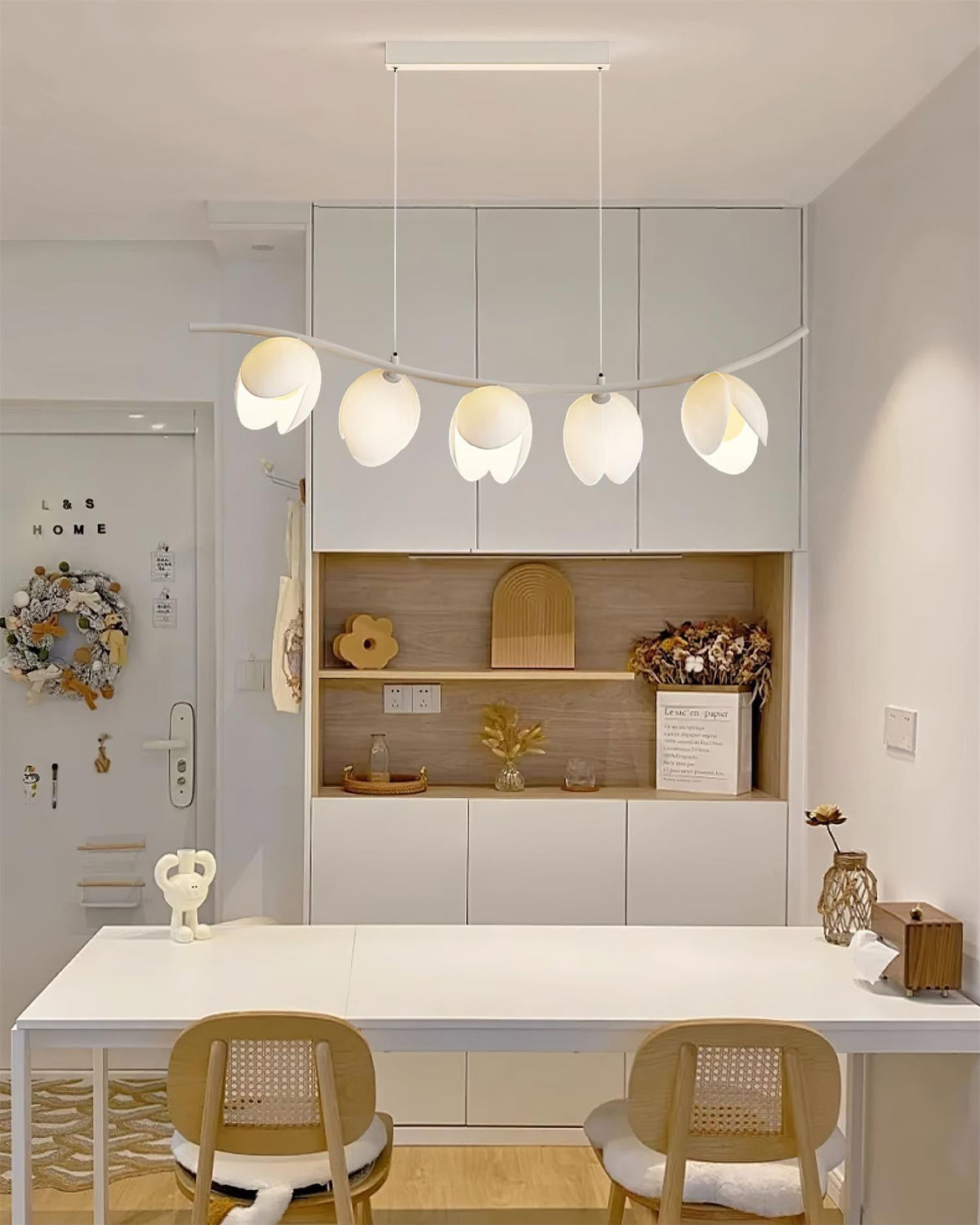 Pistachio Elegance zeitgenössische Kunst-Pendelleuchte