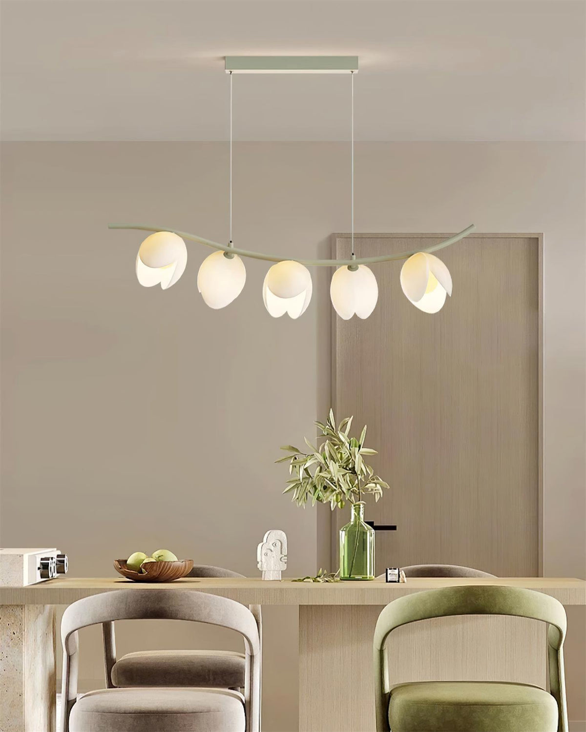 Pistachio Elegance zeitgenössische Kunst-Pendelleuchte