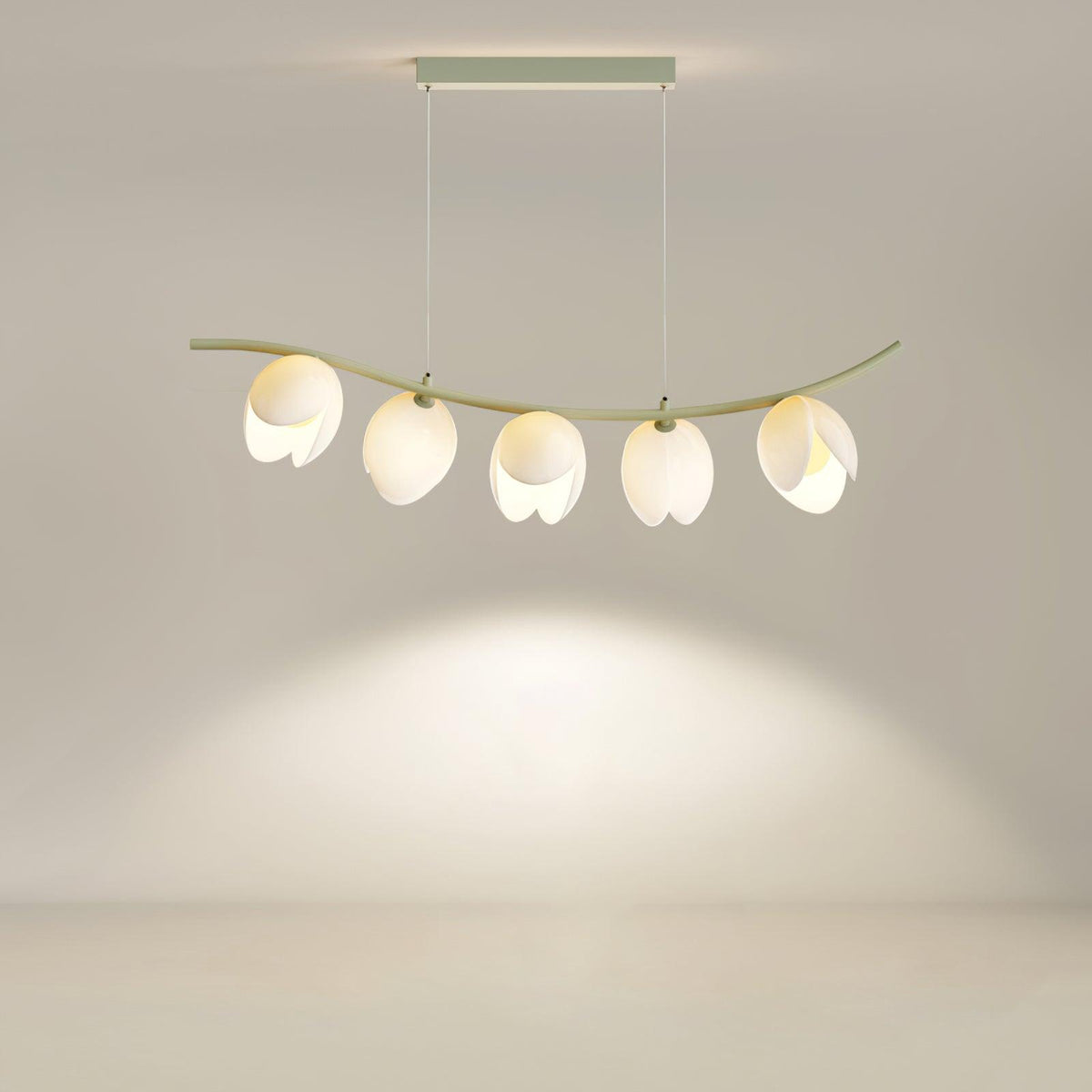 Pistachio Elegance zeitgenössische Kunst-Pendelleuchte