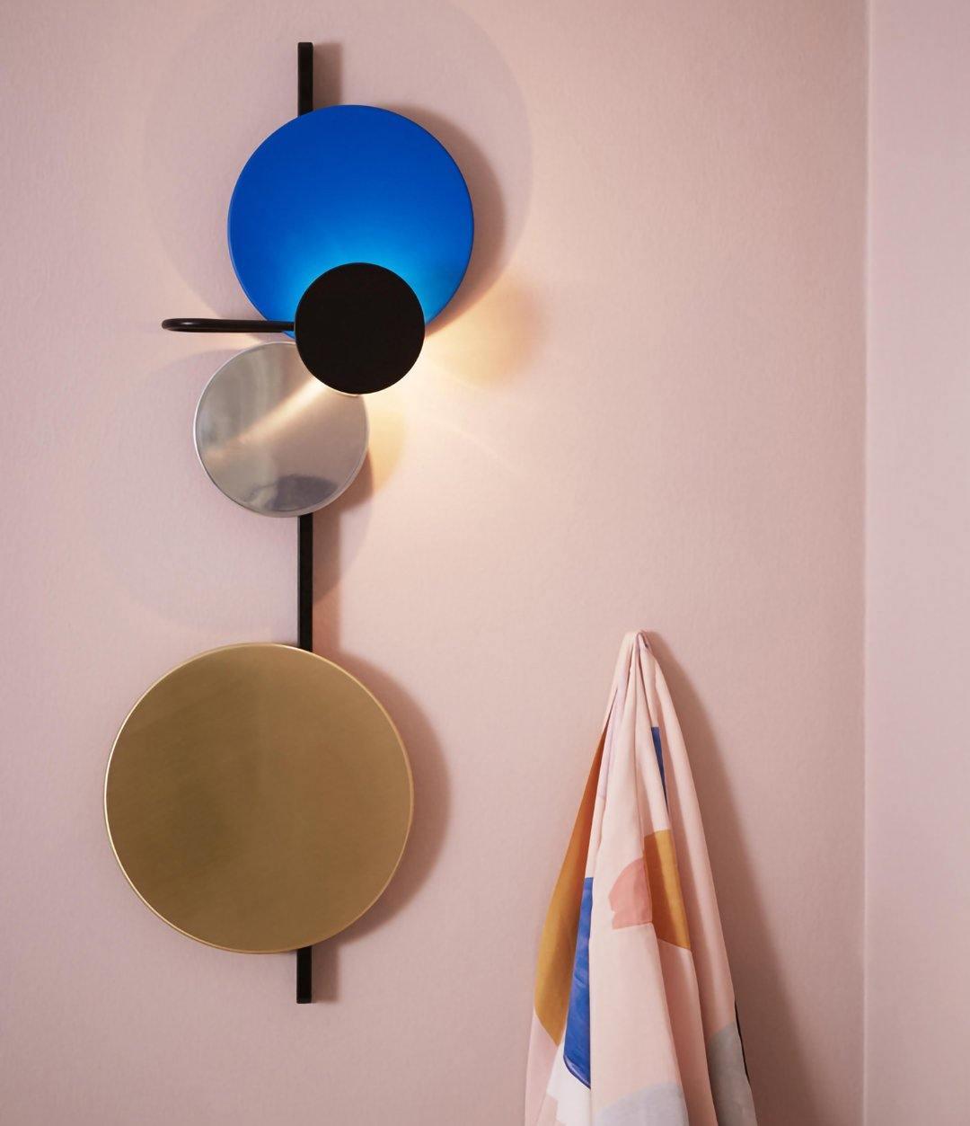 Mirq Wandleuchte mit magnetischen Scheiben Kunstvoll