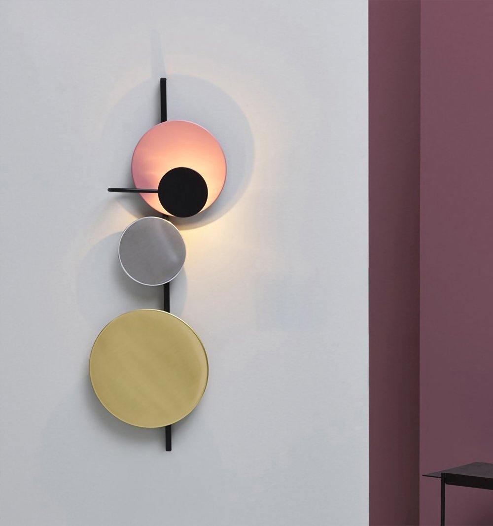 Mirq Wandleuchte mit magnetischen Scheiben Kunstvoll