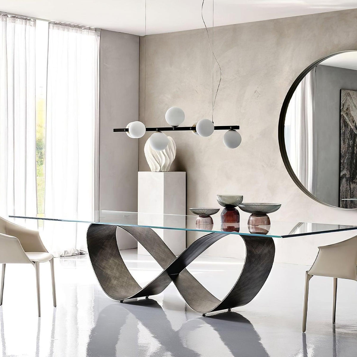 Eireraine moderne Pendelleuchte aus Glas
