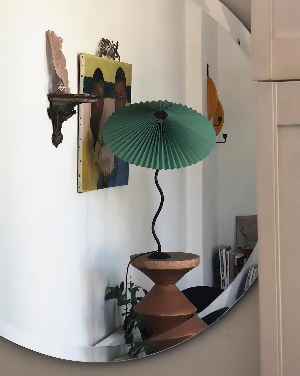 Krenis Stoff-Kunstwerk Tischleuchte