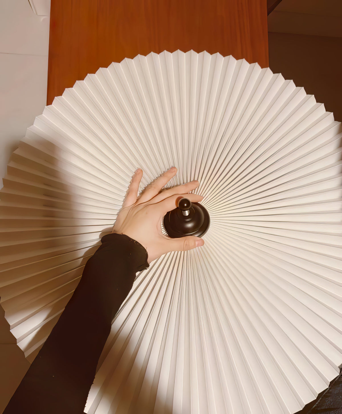 Krenis Stoff-Kunstwerk Tischleuchte