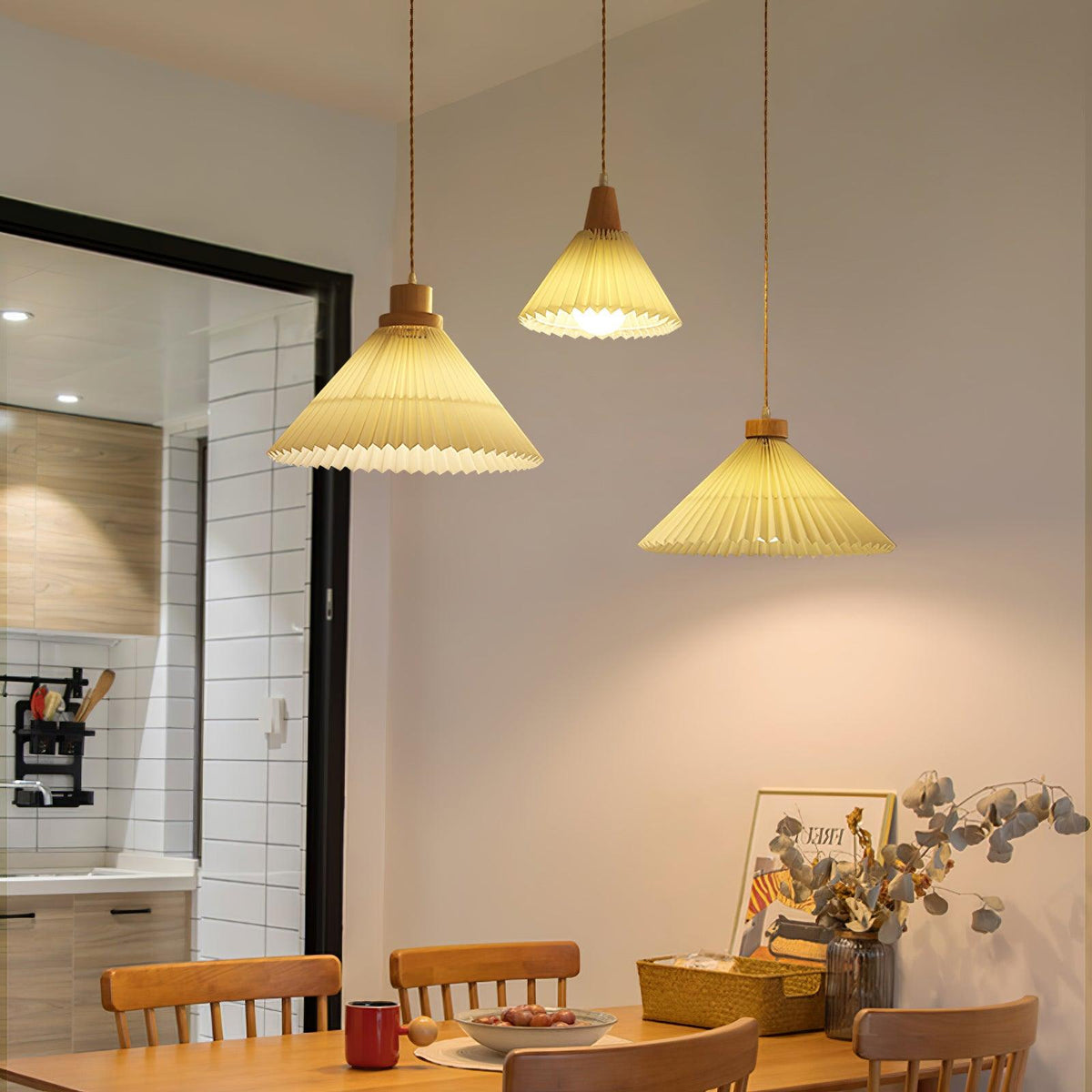 Rinisora moderne Pendelleuchte aus Holz