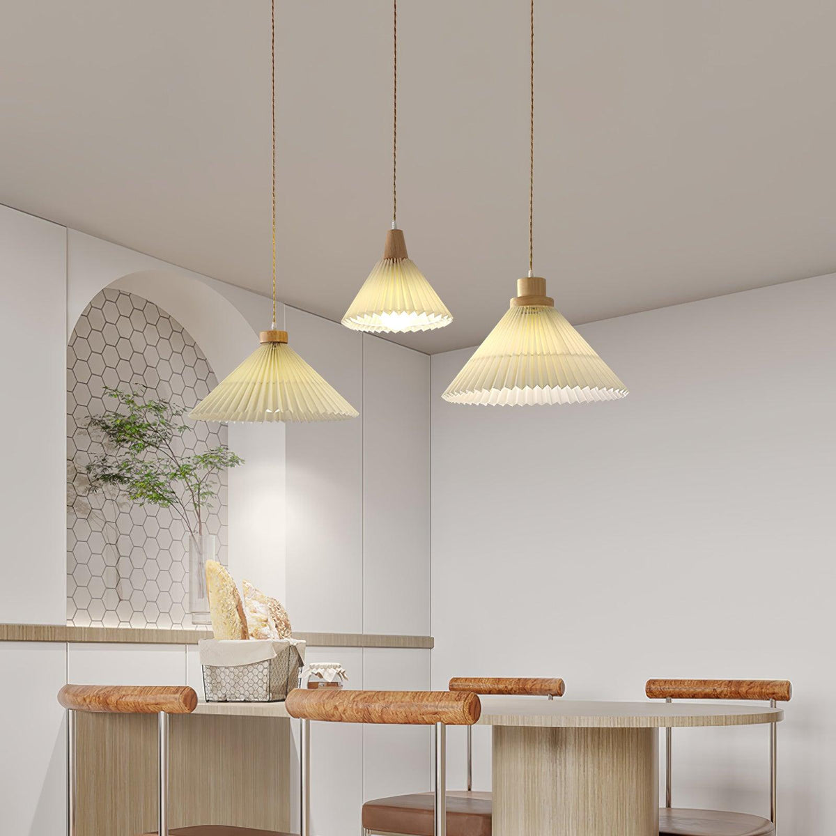 Rinisora moderne Pendelleuchte aus Holz