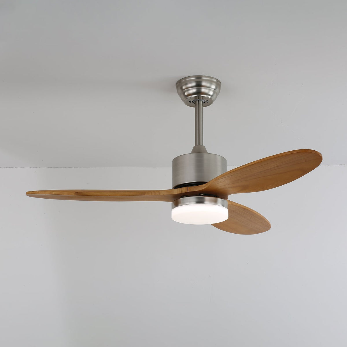 Aldirella minimalistisch Deckenventilator mit Beleuchtung aus Holz