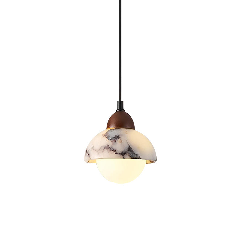 Sylivora Pendelleuchte aus Holz und Marmor
