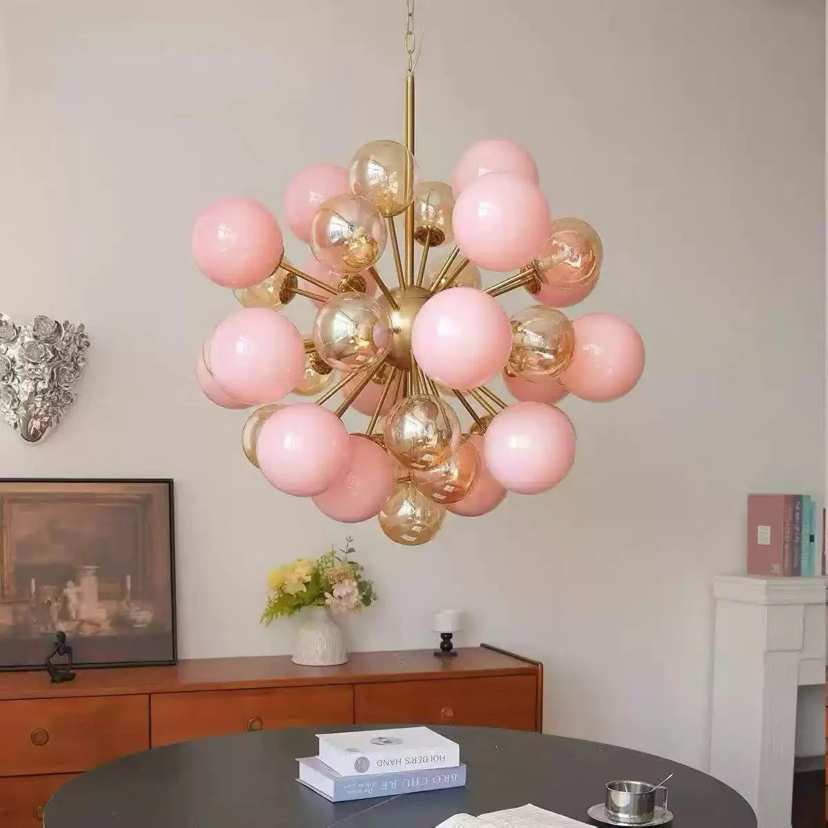 Eiruiel Kronleuchter aus Glas mit Kugeln