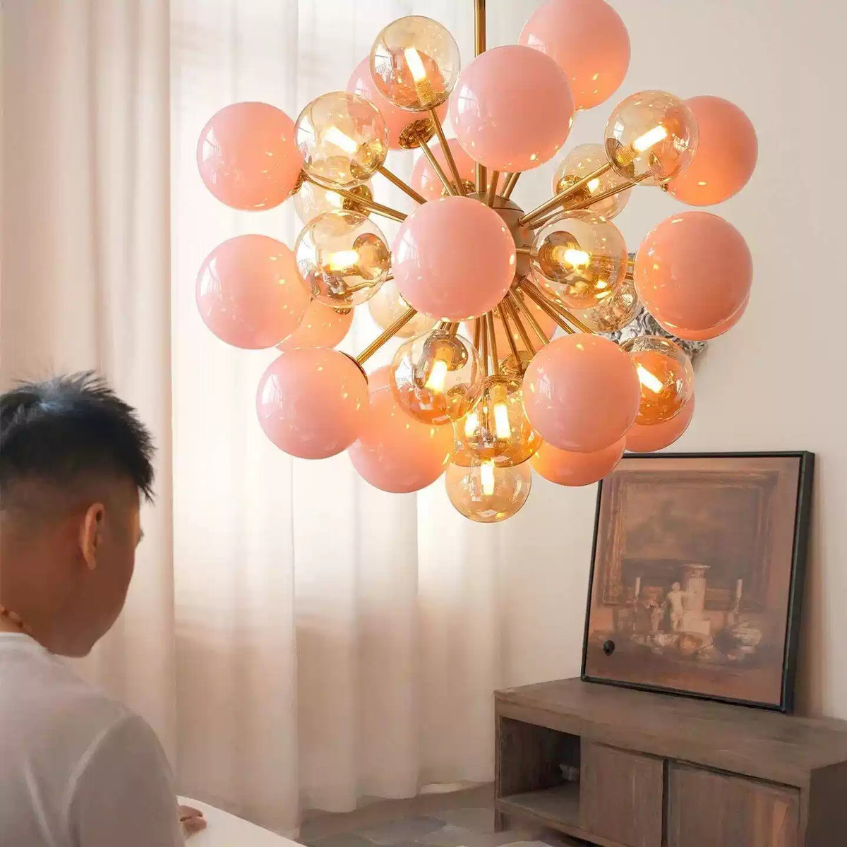 Eiruiel Kronleuchter aus Glas mit Kugeln