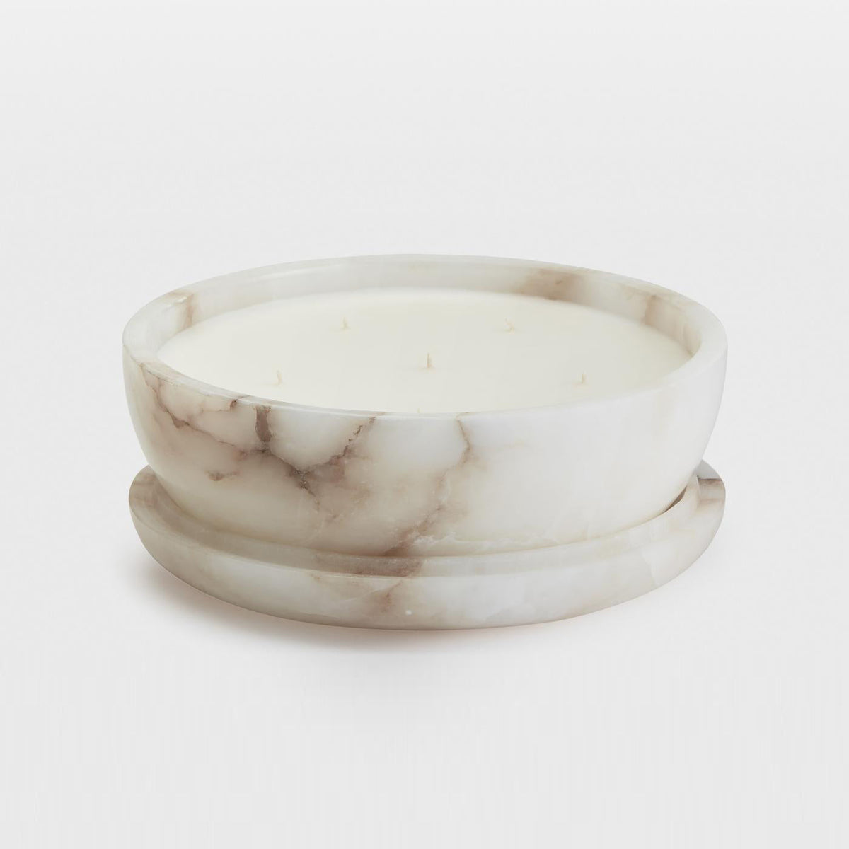 Pomelo Tass Marmor Candlestick Ornaments in Kieselsteinform