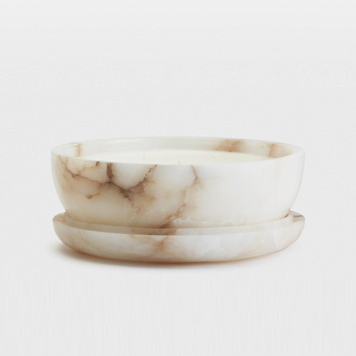 Pomelo Tass Marmor Candlestick Ornaments in Kieselsteinform
