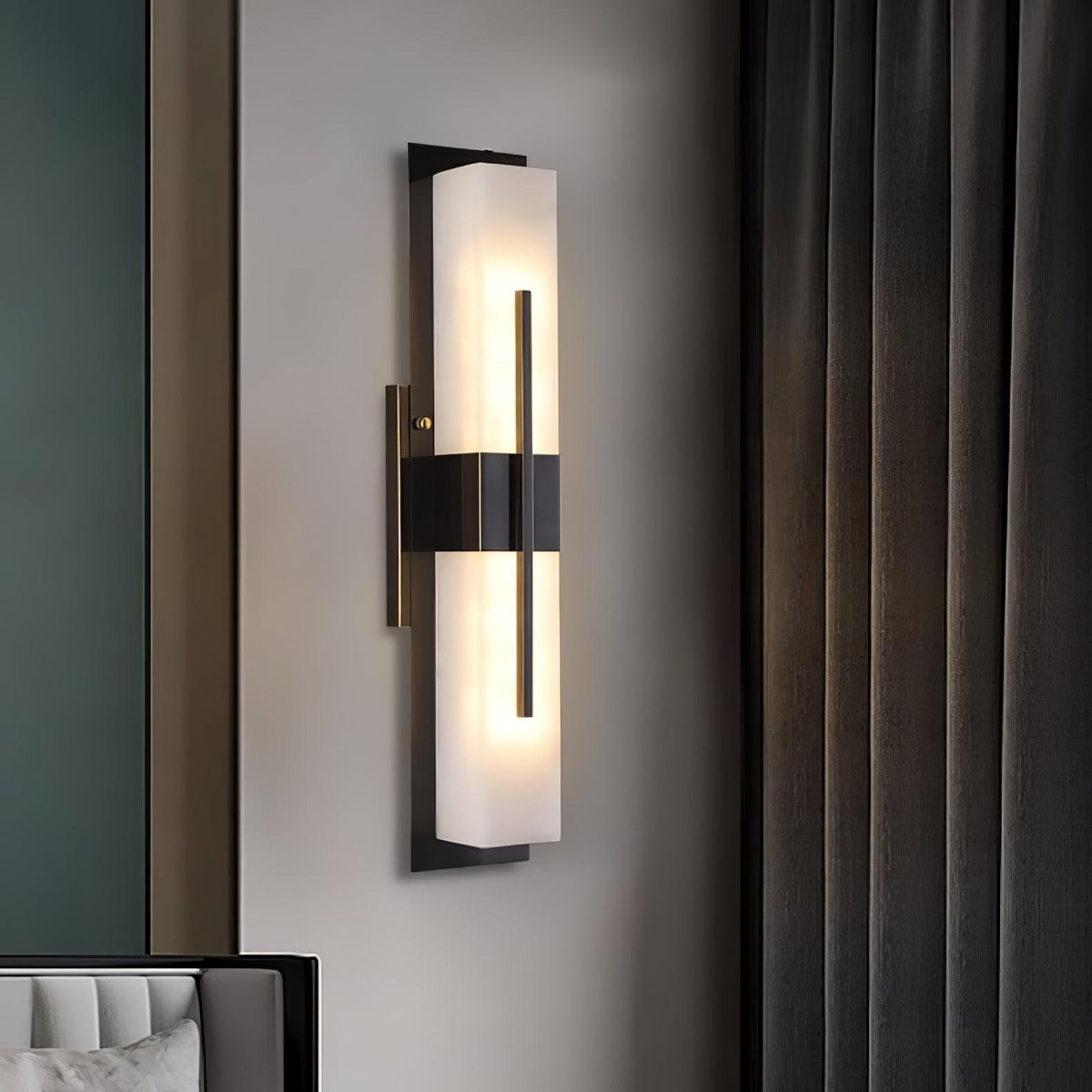 Vellmure Twin Alabaster-Wandleuchte