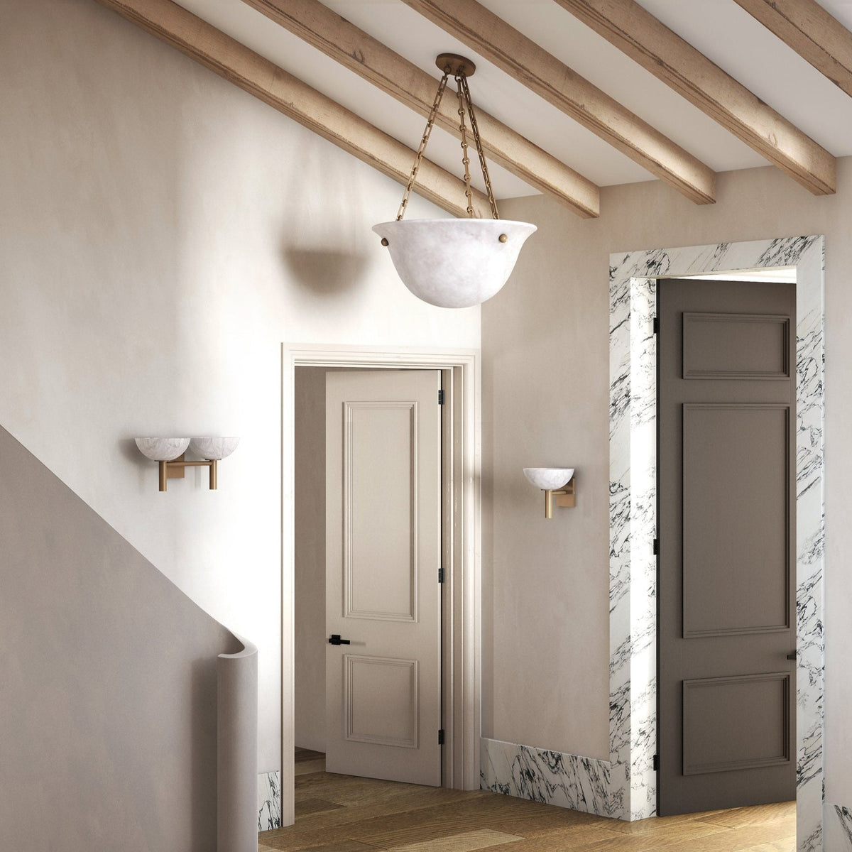 Avenenaria Alabaster-Wandleuchte