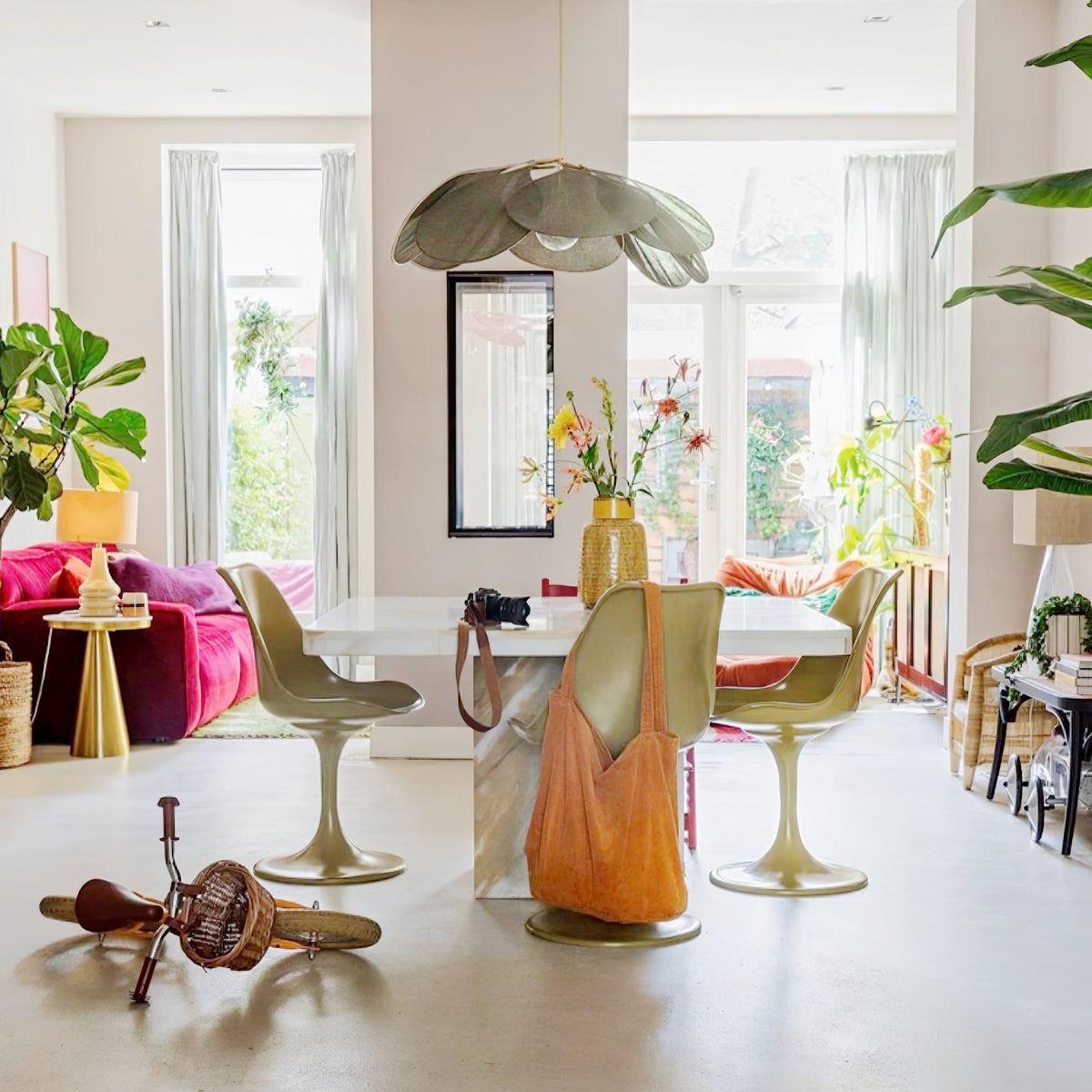 Dax Pendelleuchte aus Stoff im nature-inspirierten Design