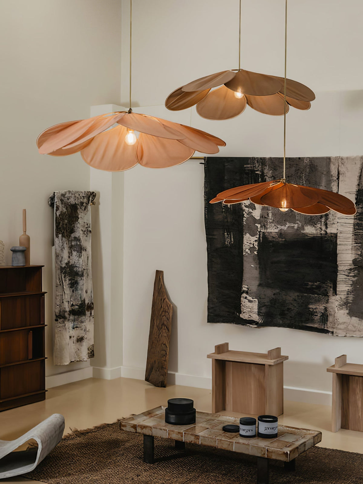 Dax Pendelleuchte aus Stoff im nature-inspirierten Design