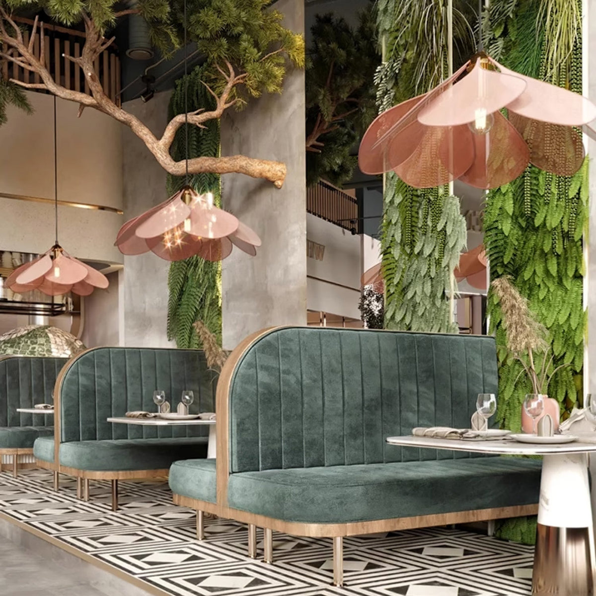 Dax Pendelleuchte aus Stoff im nature-inspirierten Design
