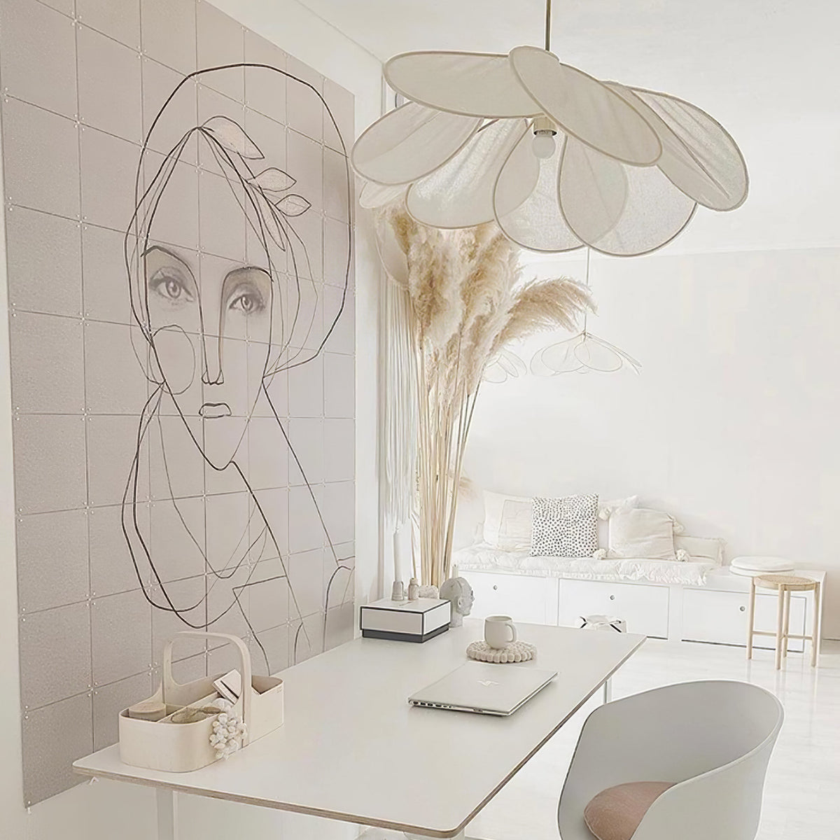 Dax Pendelleuchte aus Stoff im nature-inspirierten Design