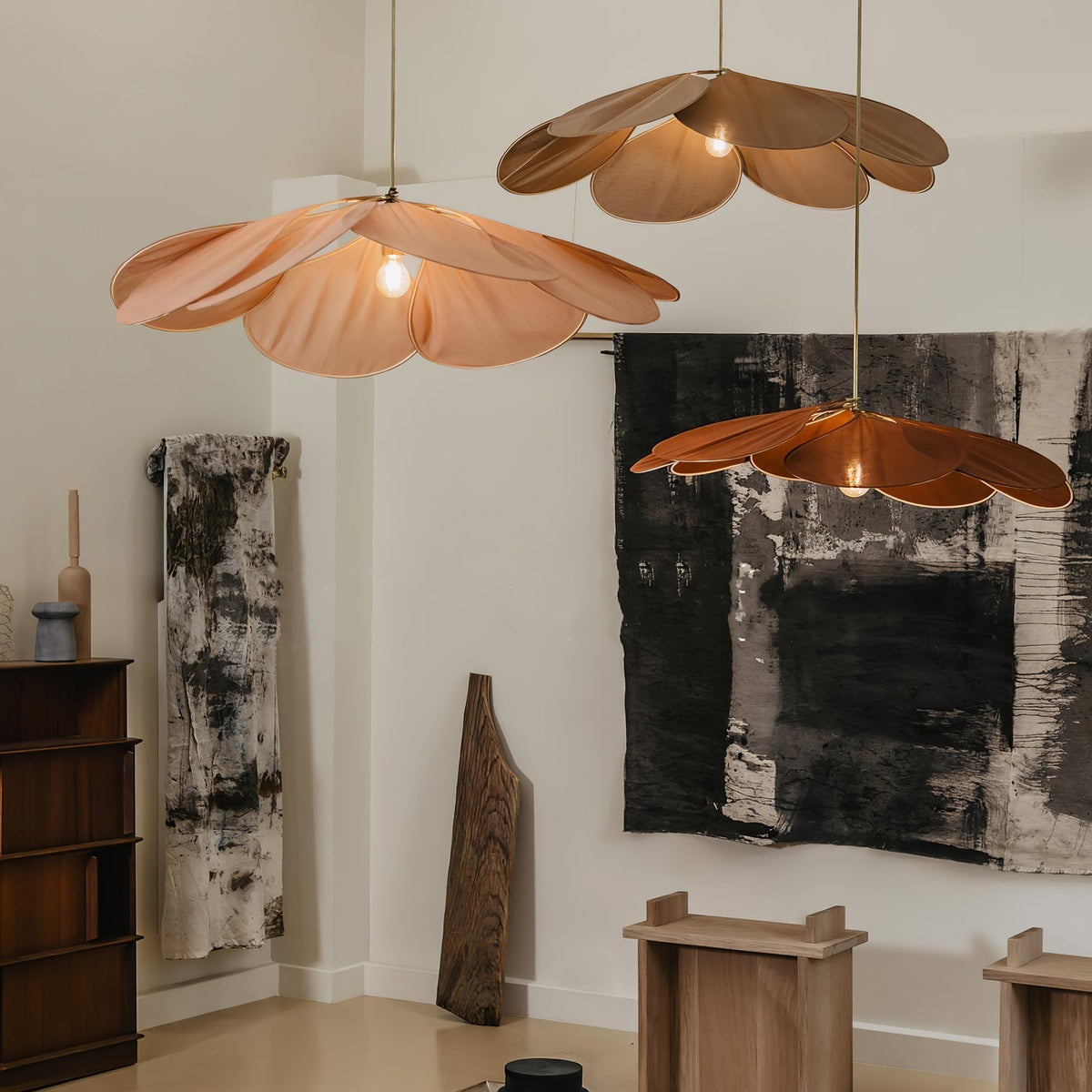 Dax Pendelleuchte aus Stoff im nature-inspirierten Design