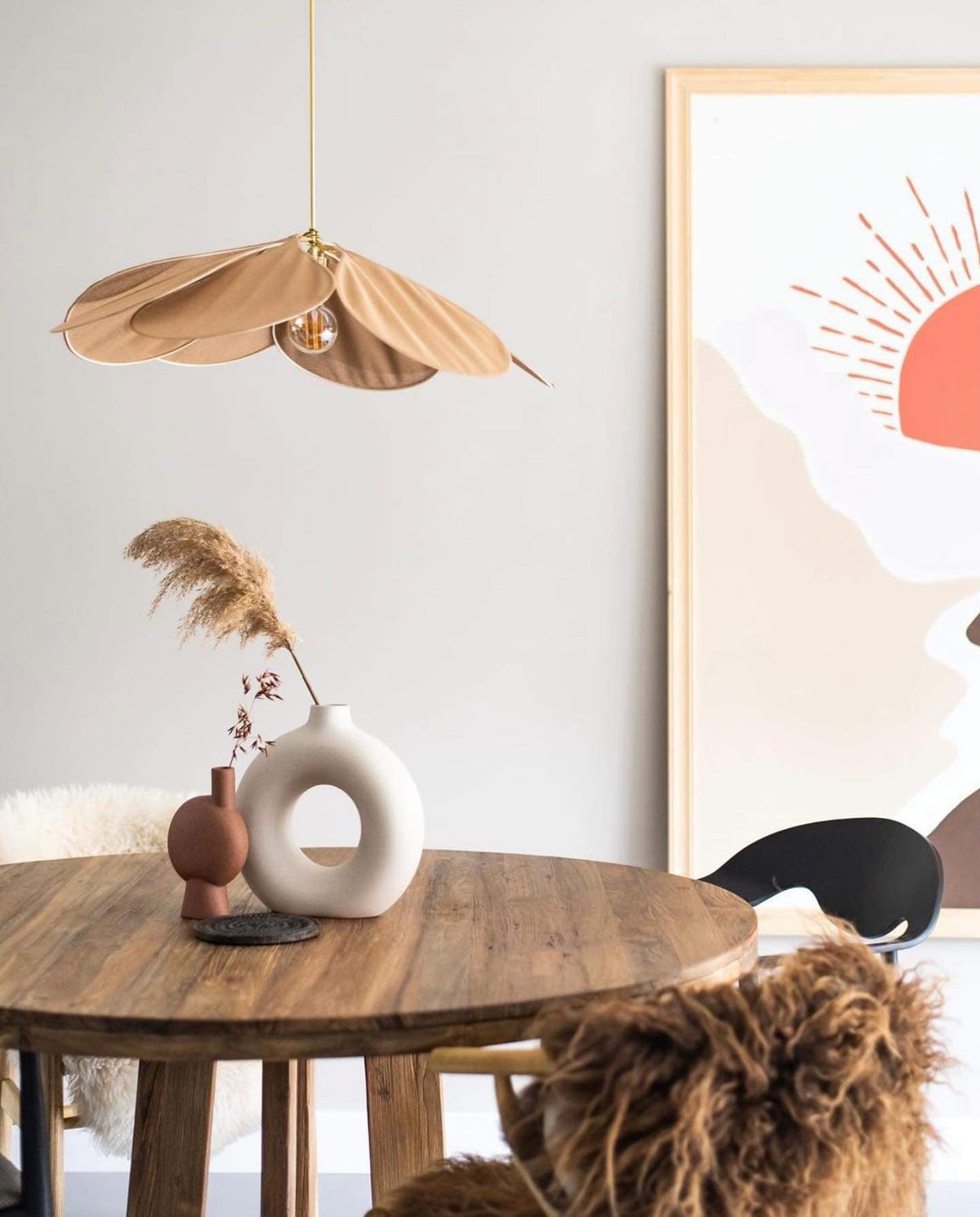 Dax Pendelleuchte aus Stoff im nature-inspirierten Design