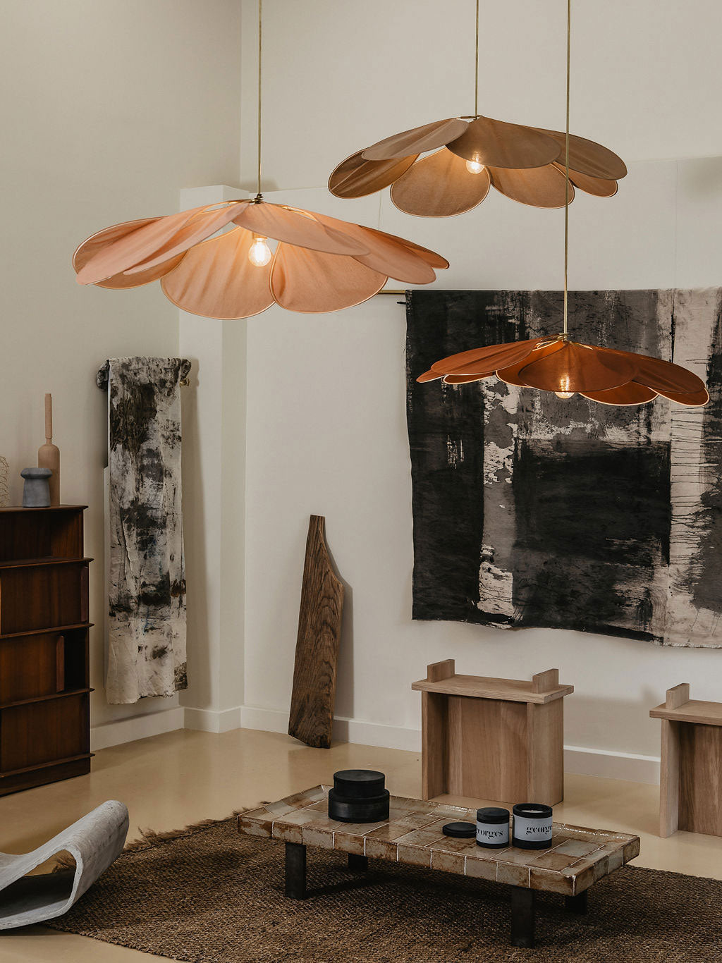 Dax Pendelleuchte aus Stoff im nature-inspirierten Design