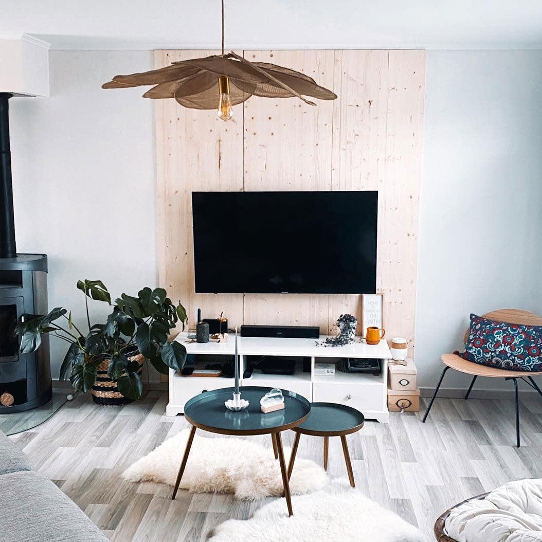 Dax Pendelleuchte aus Stoff im nature-inspirierten Design