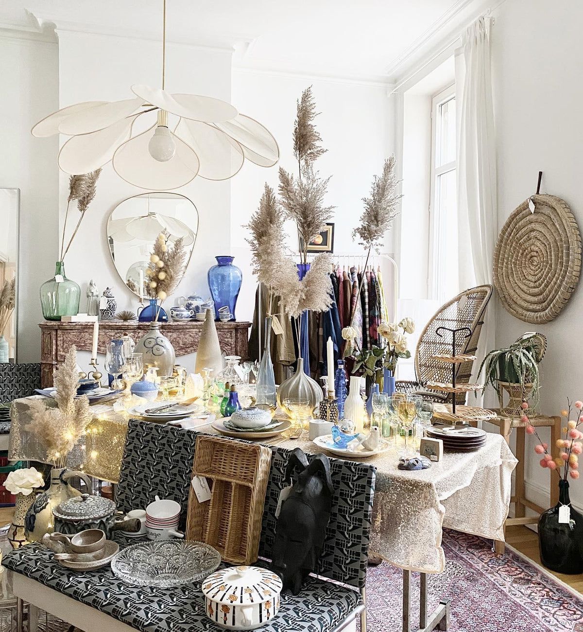 Dax Pendelleuchte aus Stoff im nature-inspirierten Design