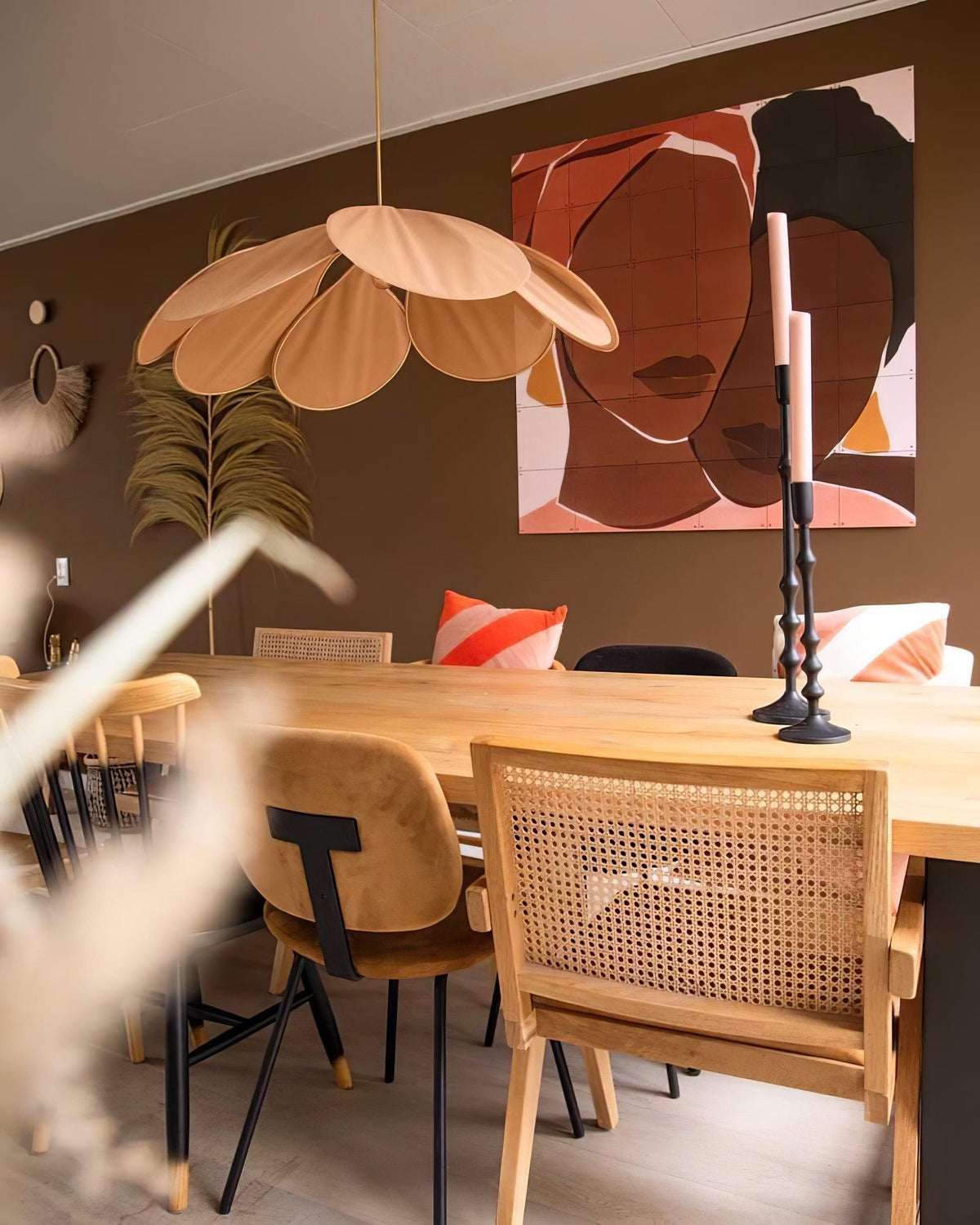 Dax Pendelleuchte aus Stoff im nature-inspirierten Design