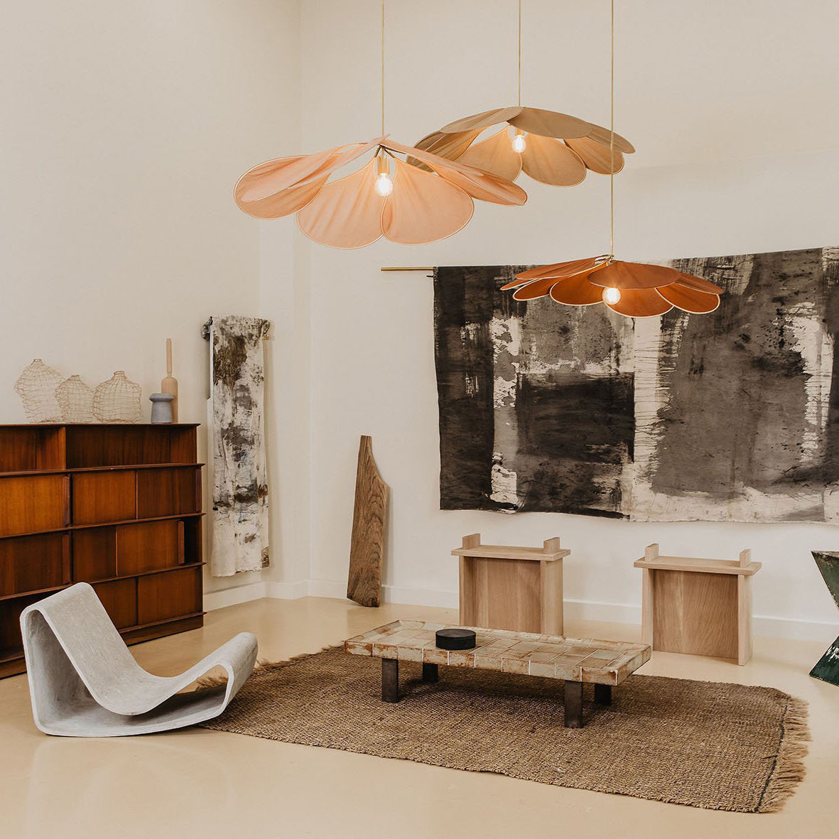 Dax Pendelleuchte aus Stoff im nature-inspirierten Design