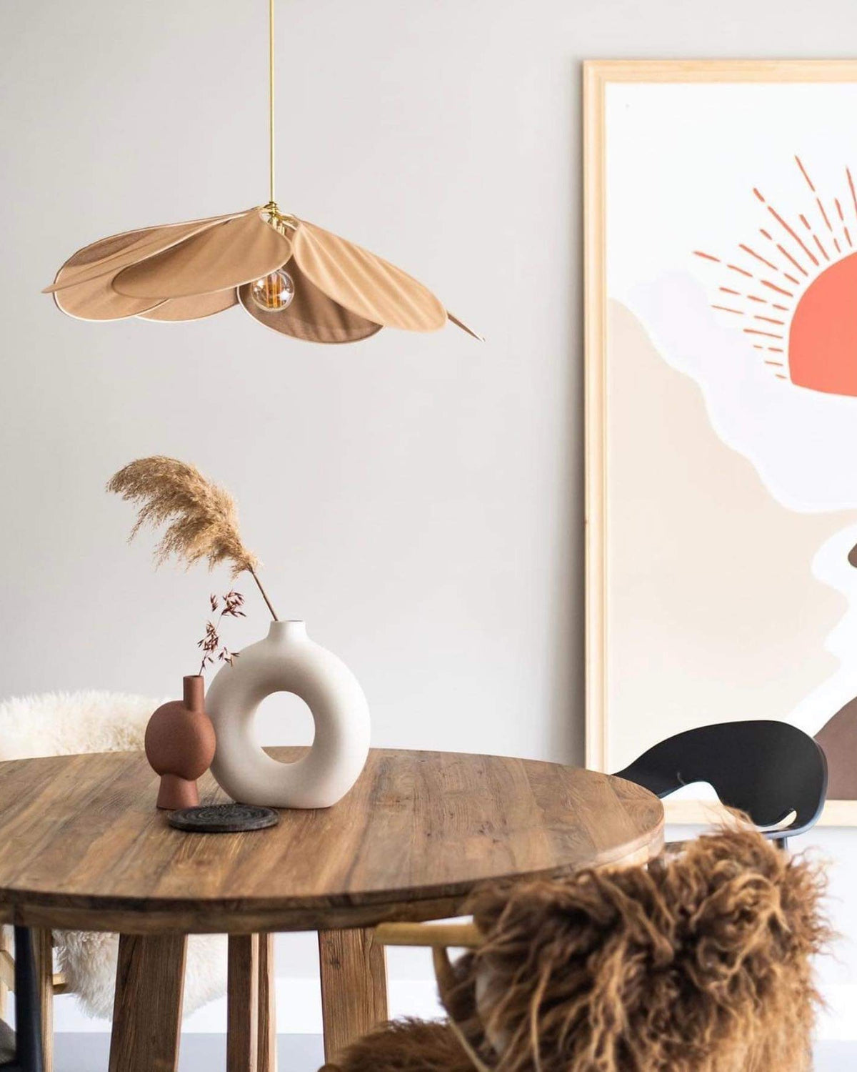 Dax Pendelleuchte aus Stoff im nature-inspirierten Design