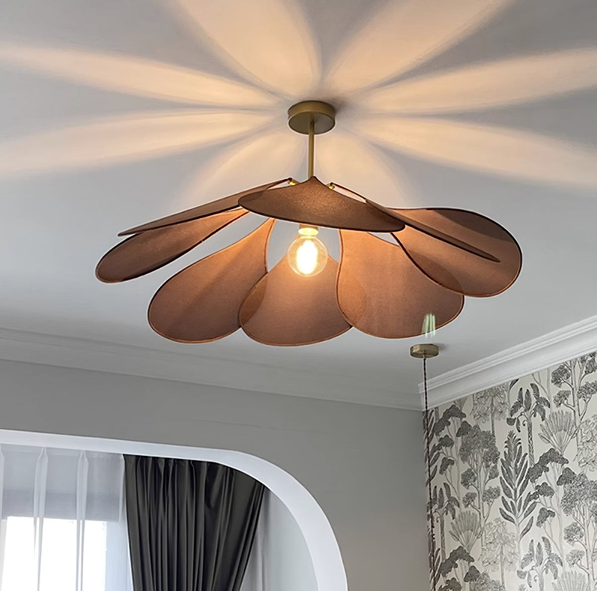 Dax Pendelleuchte aus Stoff im nature-inspirierten Design