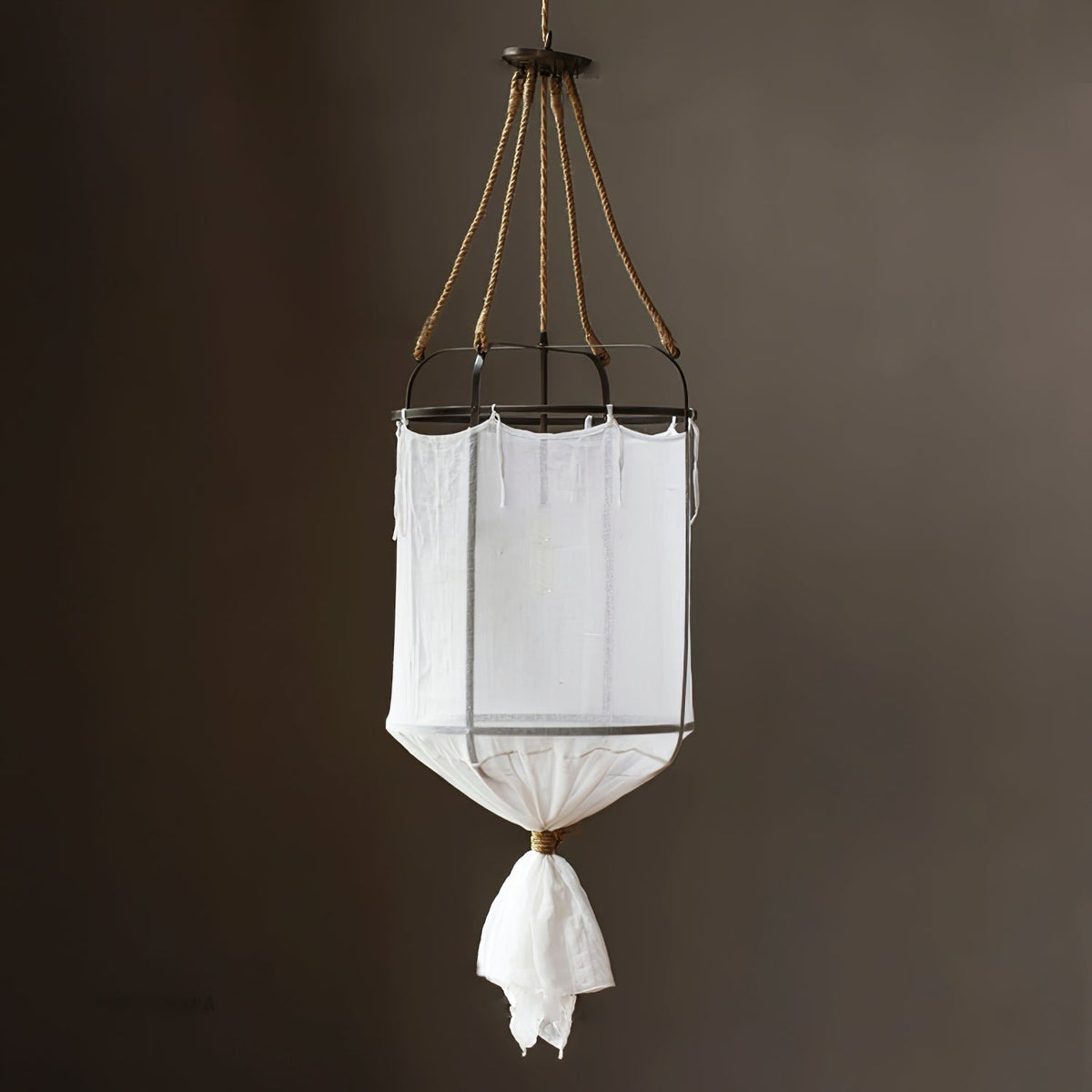 Lininora Pendelleuchte aus Stoff im Boho-Stil