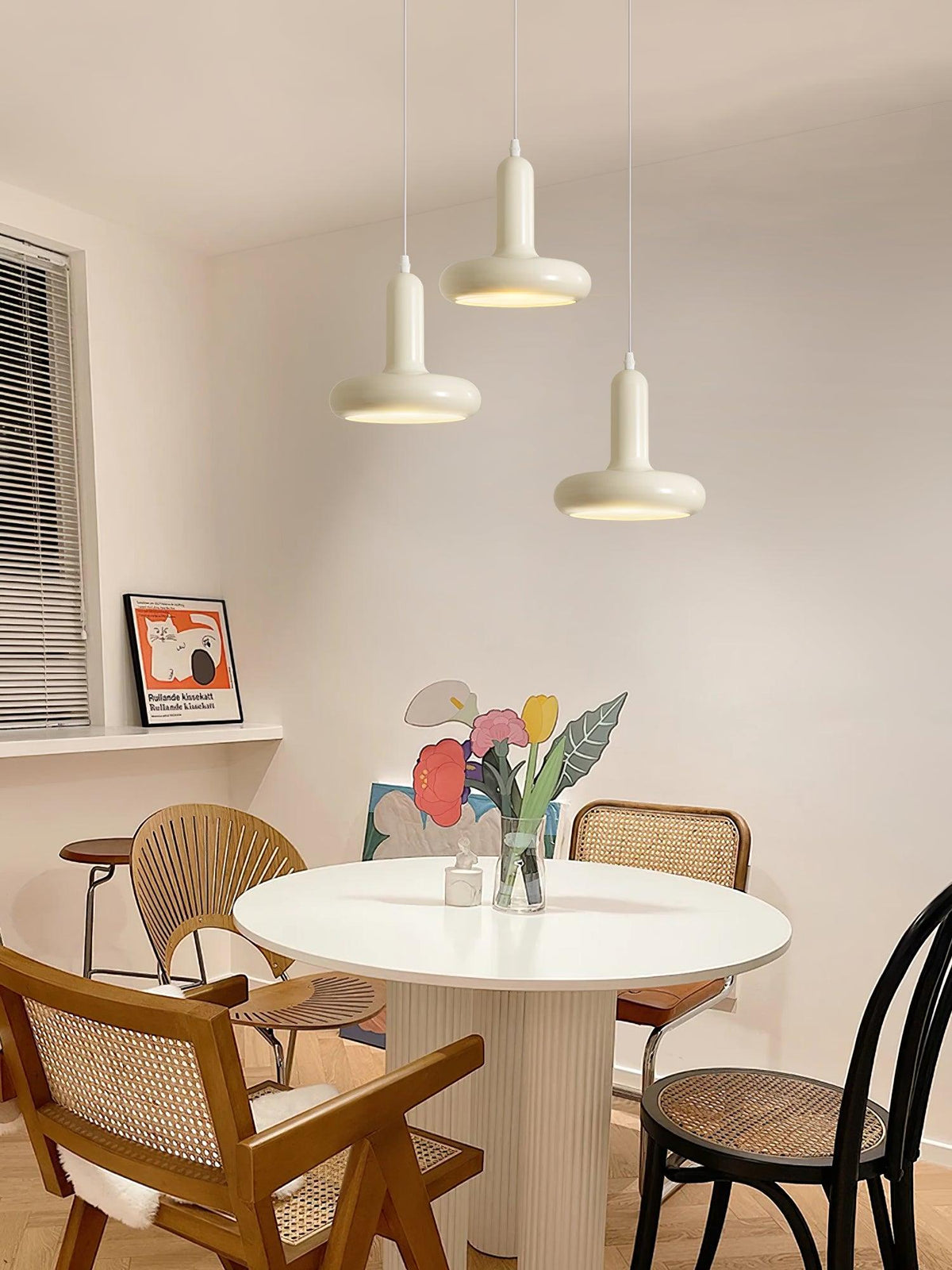 Lunaren Cozy Classic Pendelleuchte in Creme