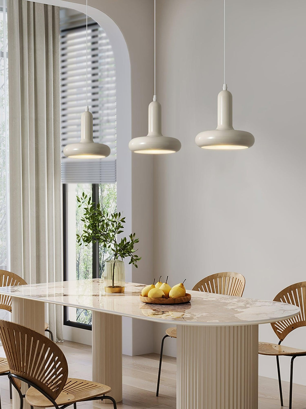 Lunaren Cozy Classic Pendelleuchte in Creme