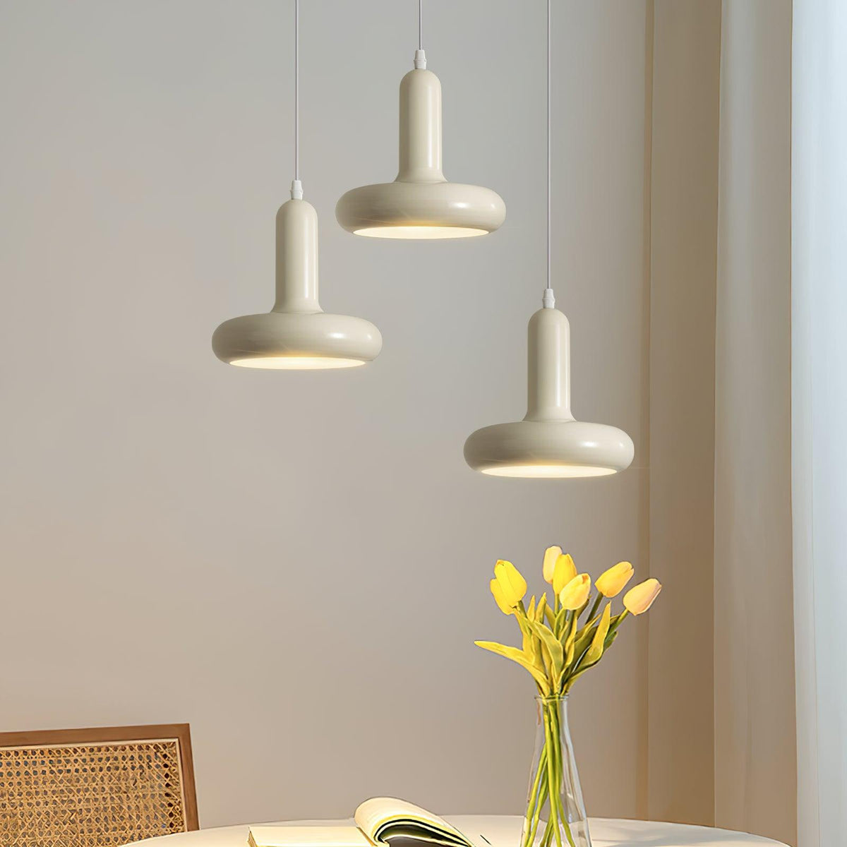 Lunaren Cozy Classic Pendelleuchte in Creme