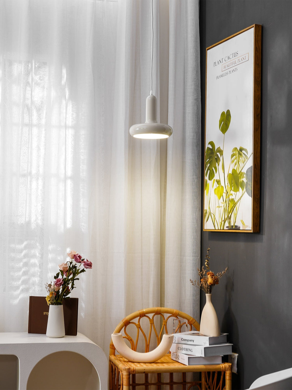 Lunaren Cozy Classic Pendelleuchte in Creme