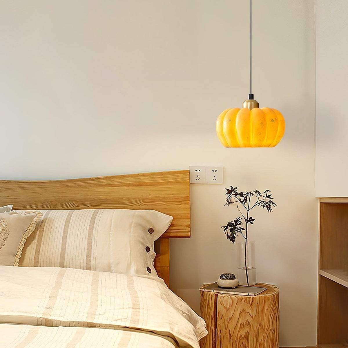 Arisha Kürbis Pendelleuchte Harz Schlafzimmer Esszimmer