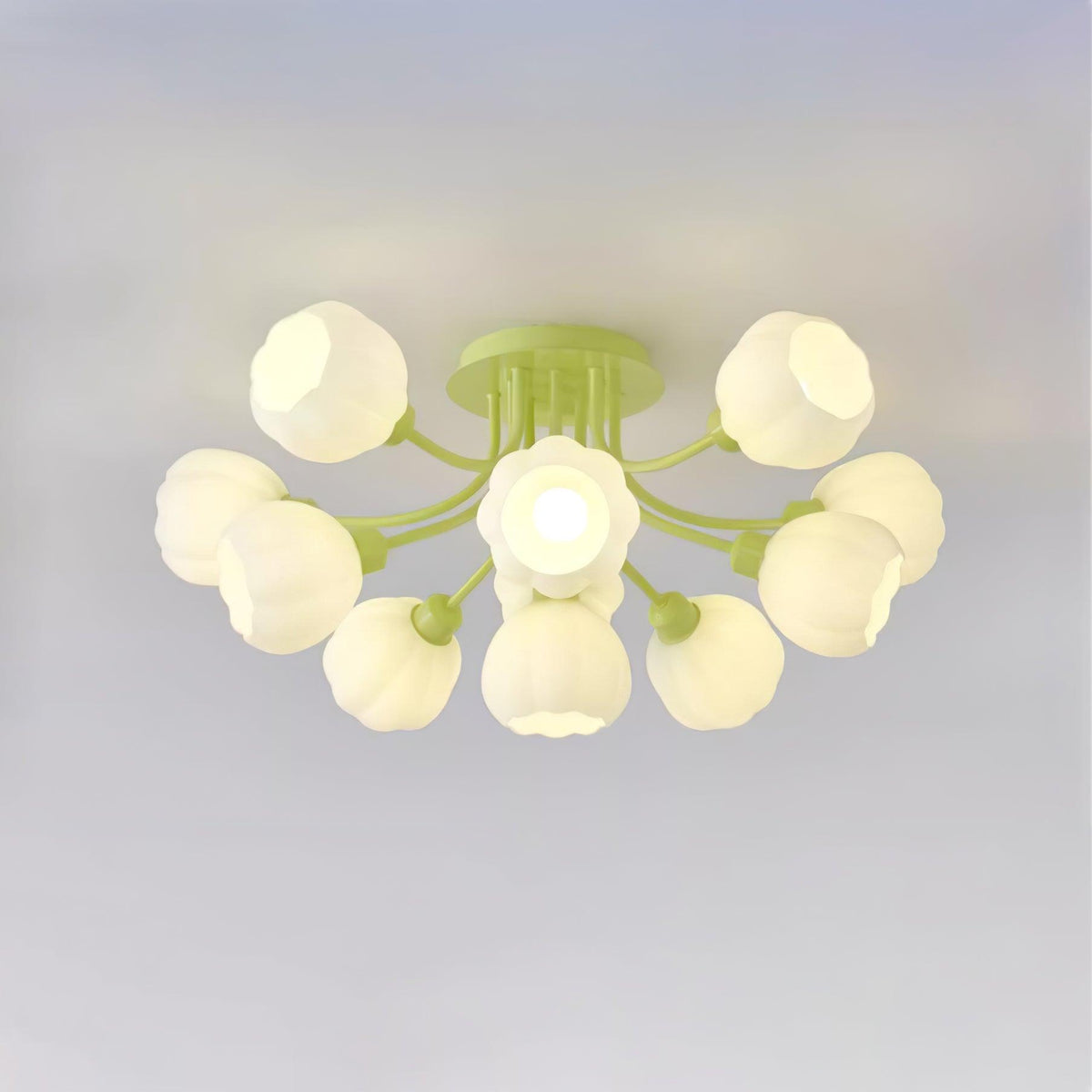 Zenorarae Elegance Matcha-Glas-Deckenleuchte