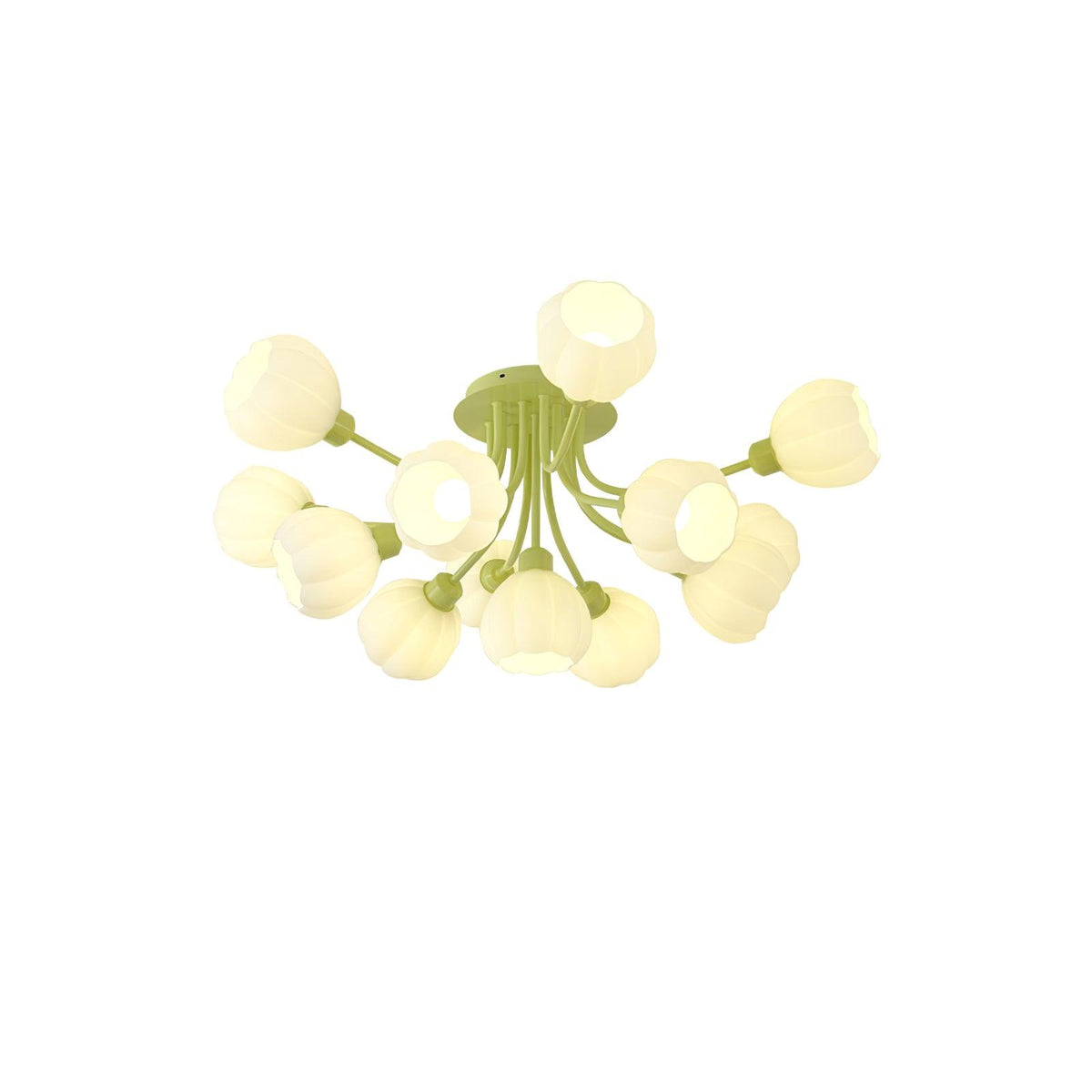 Zenorarae Elegance Matcha-Glas-Deckenleuchte