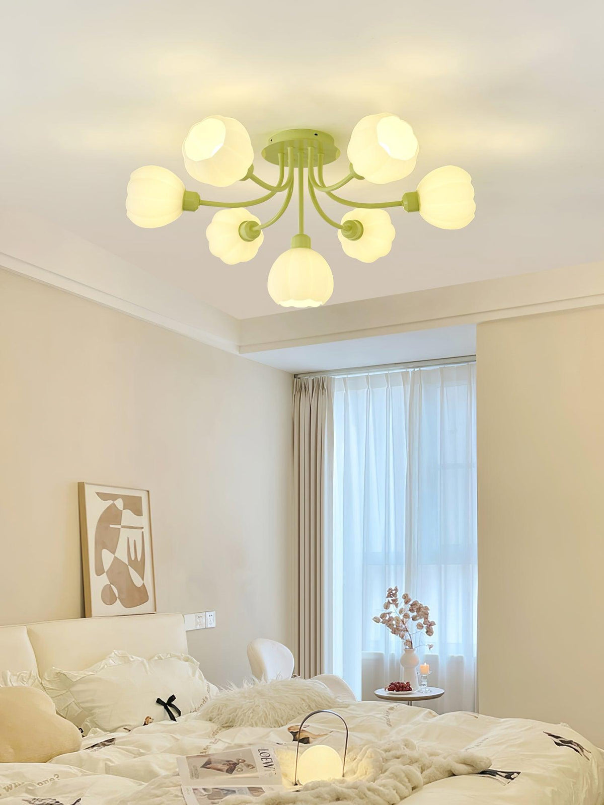 Zenorarae Elegance Matcha-Glas-Deckenleuchte