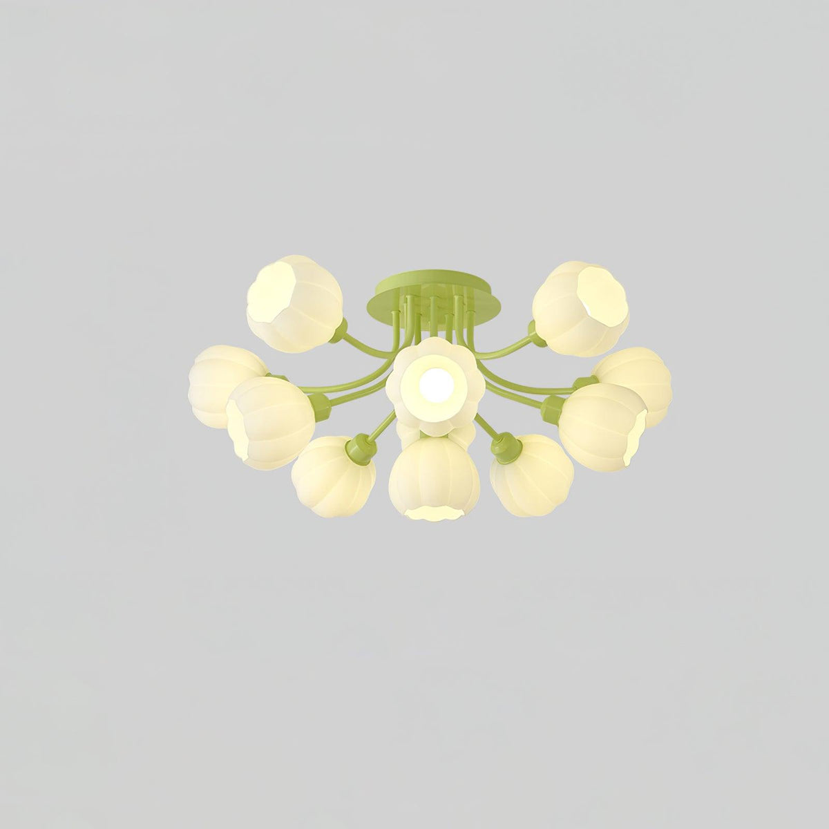 Zenorarae Elegance Matcha-Glas-Deckenleuchte