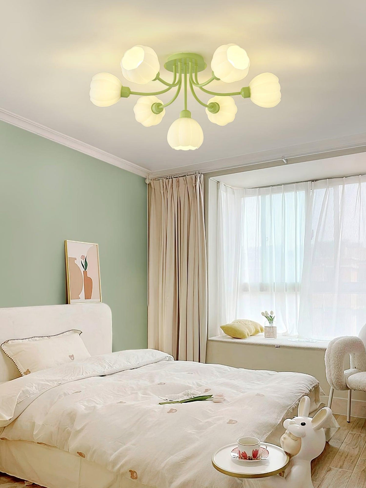Zenorarae Elegance Matcha-Glas-Deckenleuchte