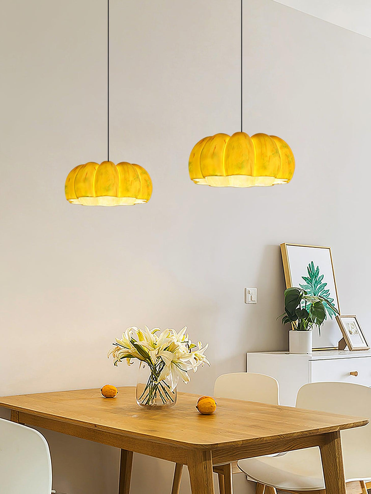 Hudson moderne Pendelleuchte in Gelb