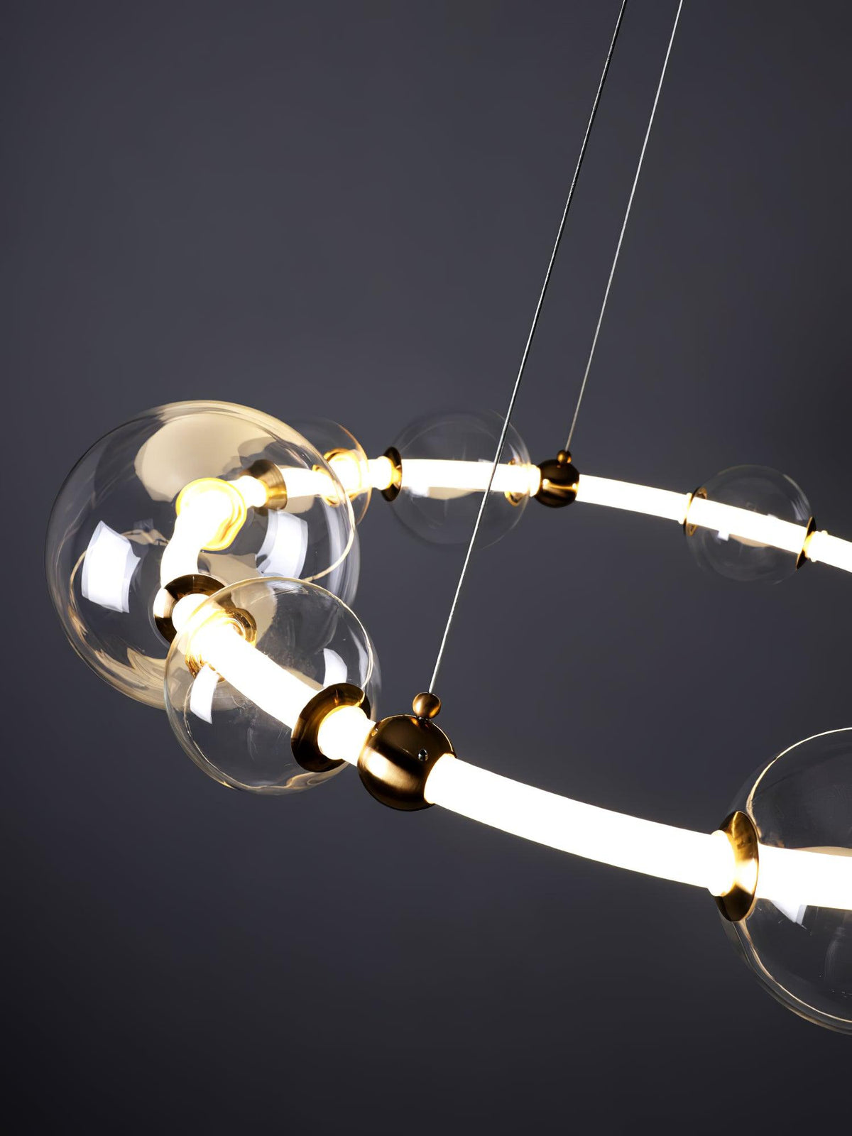 Cera Kronleuchter Bubble Klar Ring zeitgenössisch minimalistisch