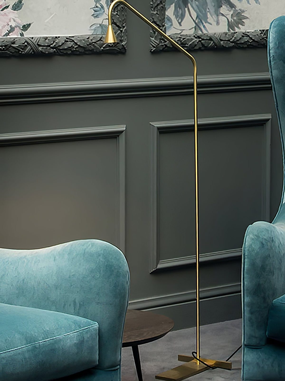 Arc moderne Stehleuchte in Gold