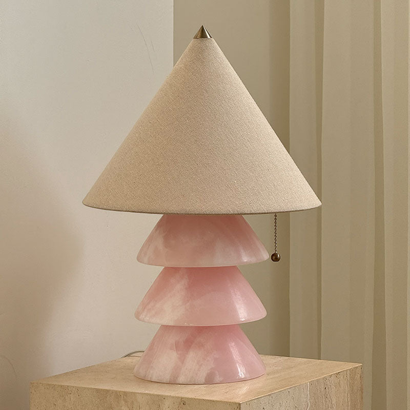 Pyramid Retro Marmor Tischleuchte